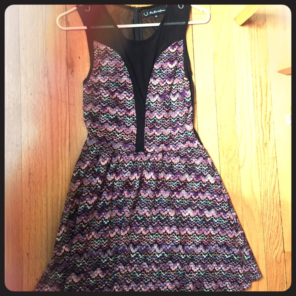 For Love and Lemons knit and mesh dress